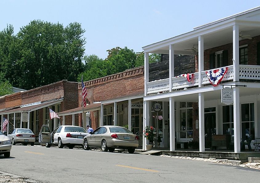 Main Street in Arrow Rock, Missouri.