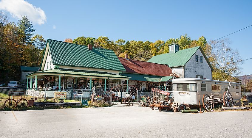 An antiques store in Bethel, Maine.