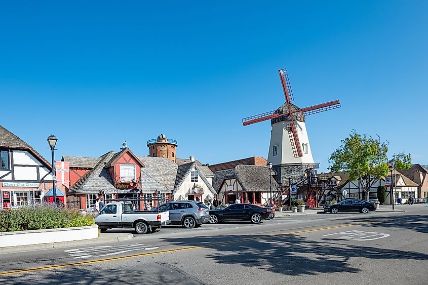 Main Street in Solvang, California.