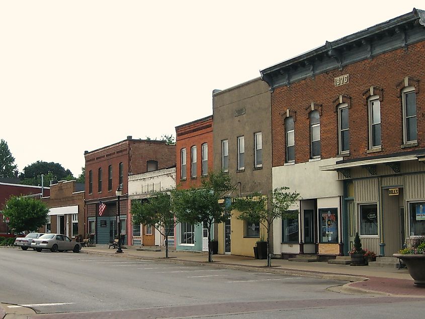 Downtown Lisbon, Iowa.