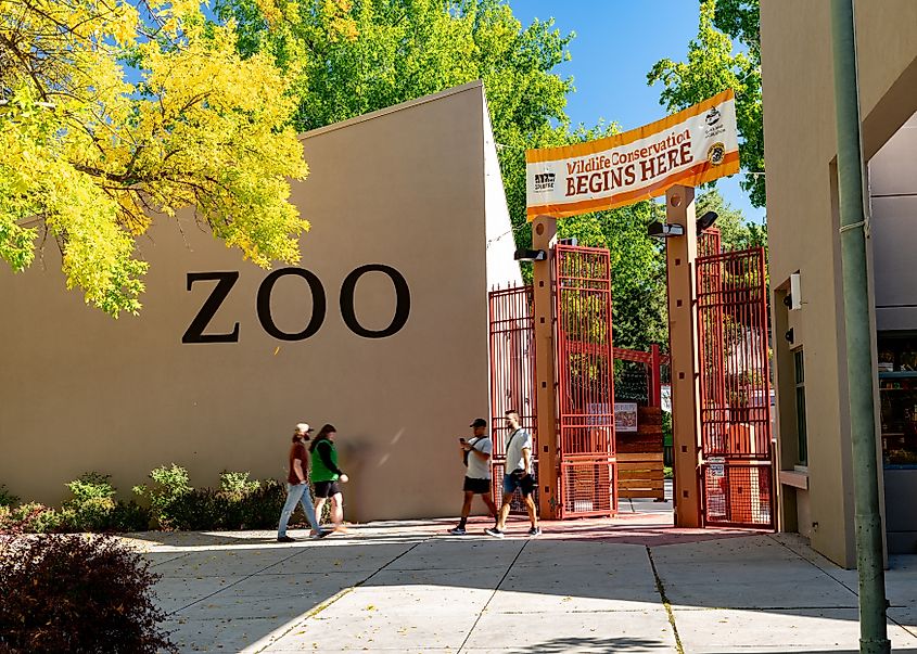 Entry point of the local zoo in Boise, Idaho, USA