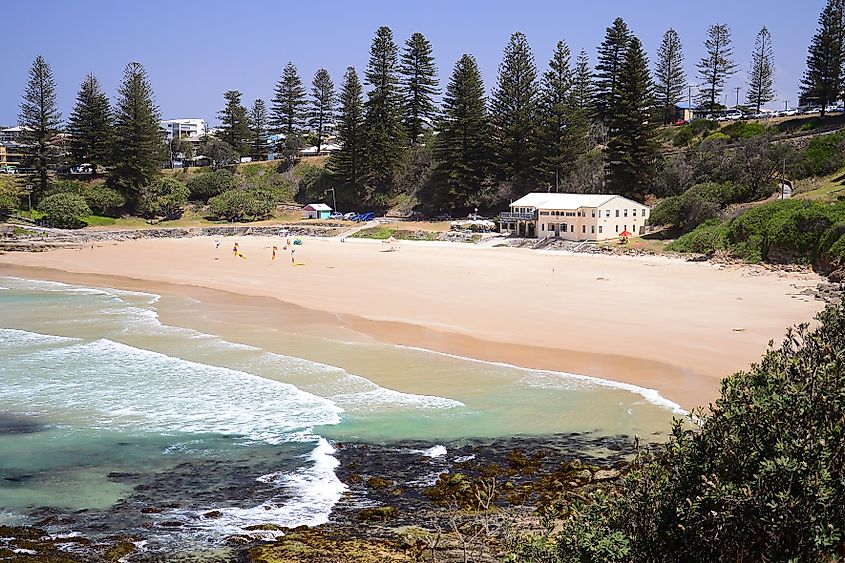 Main beach in Yamba, New South Wales, Australia