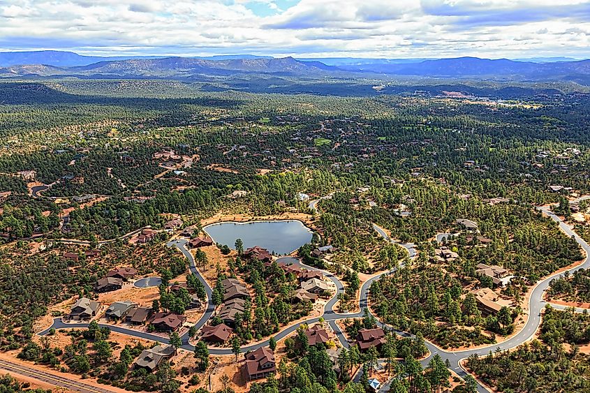 Mogollon Rim from Payson, Arizona.