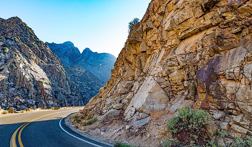 Kings Canyon Scenic Byway near Horseshoe Bend, California.