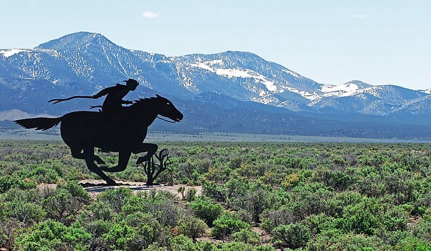 Pony Express display near Ely, Nevada.