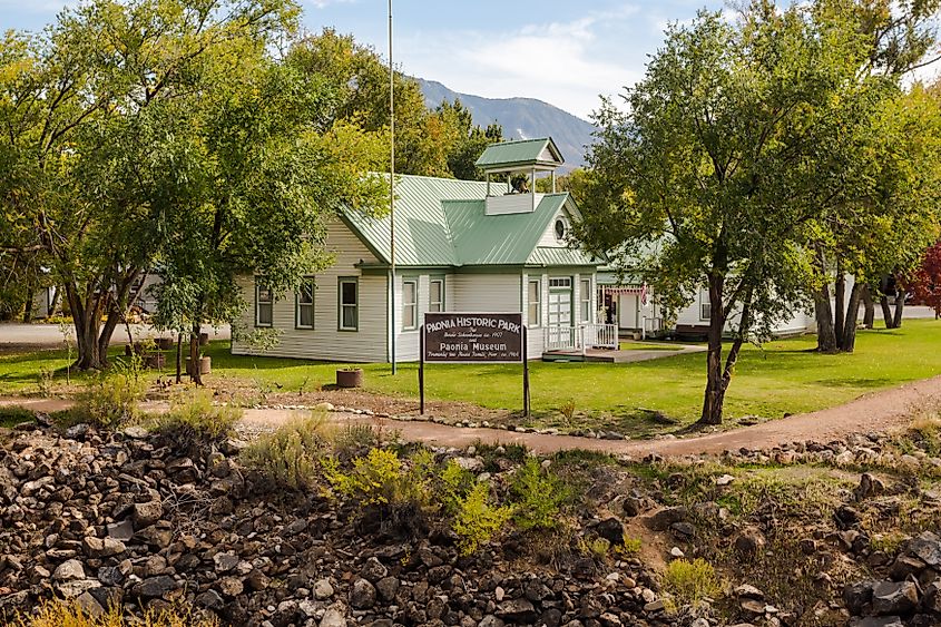 The Paonia Museum in Paonia Historic Park, Colorado.