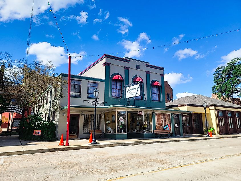 Lasyone's Meat Pie Restaurant in the historic downtown area of Natchitoches, Louisiana