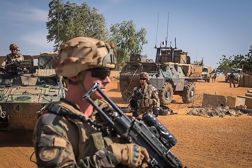 French soldiers conducting counter-terrorism operations in Mali, 2013. Credit Shutterstock: Fred Marie.