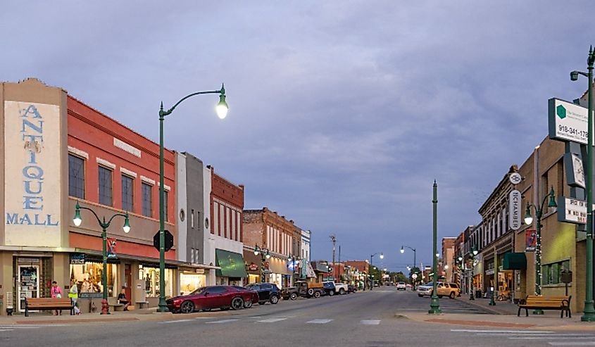 Old business district, Claremore, Oklahoma.