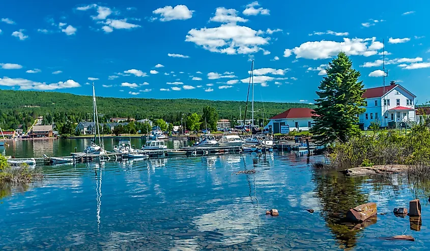 Coast Guard Station of North Superior at Grand Marais, Minnesota on Lake Superior.