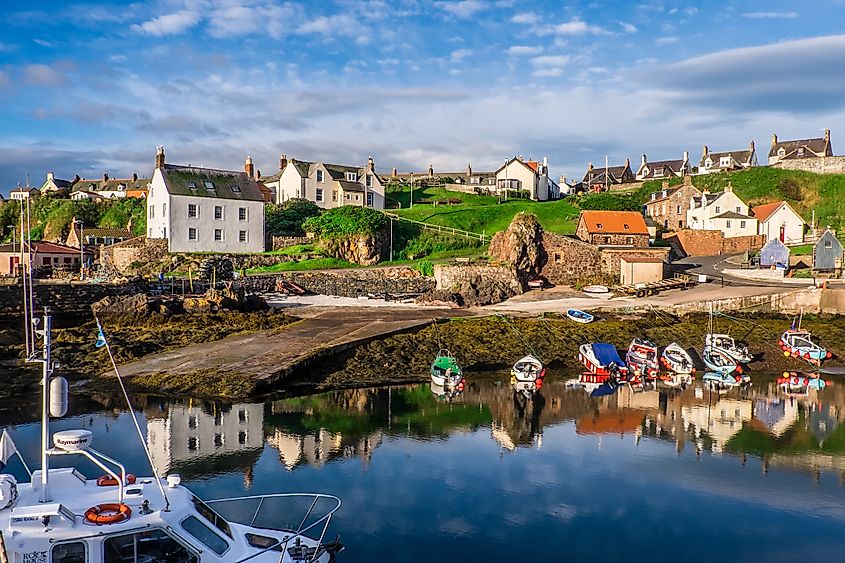 The harbor in St. Abbs, Scotland