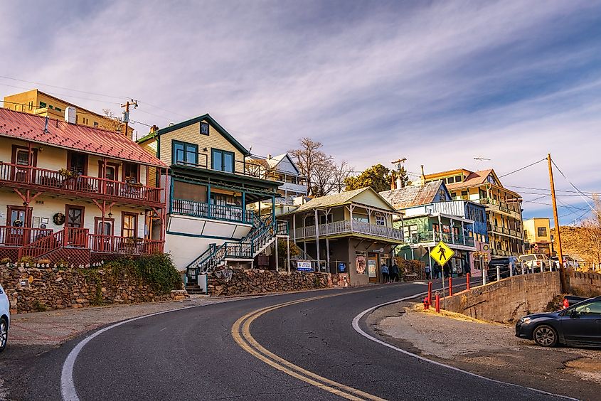 Cityscape view of Jerome located in the Black Hills of Yavapai County. Editorial credit: Nick Fox / Shutterstock.com