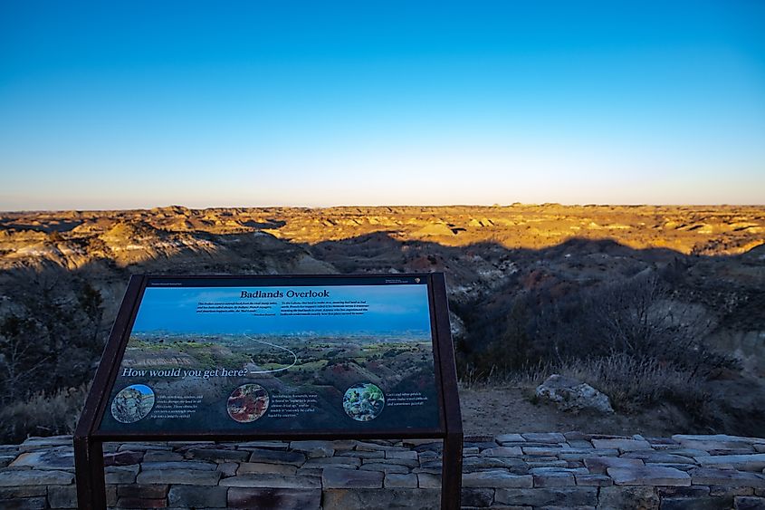 The Badlands Overlook viewpoint near Medora, North Dakota