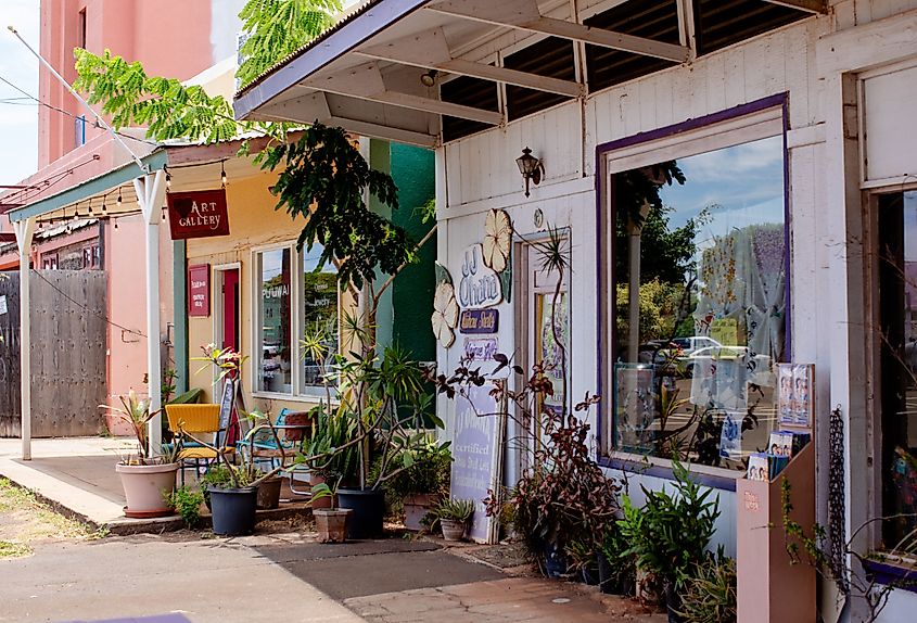 Downtown street of Hanapepe.