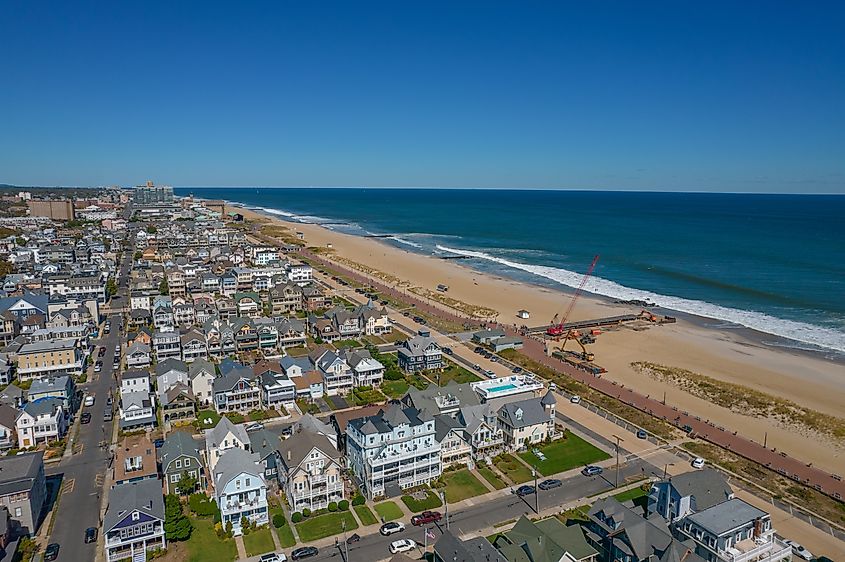 Aerial view of Ocean Grove, New Jersey.