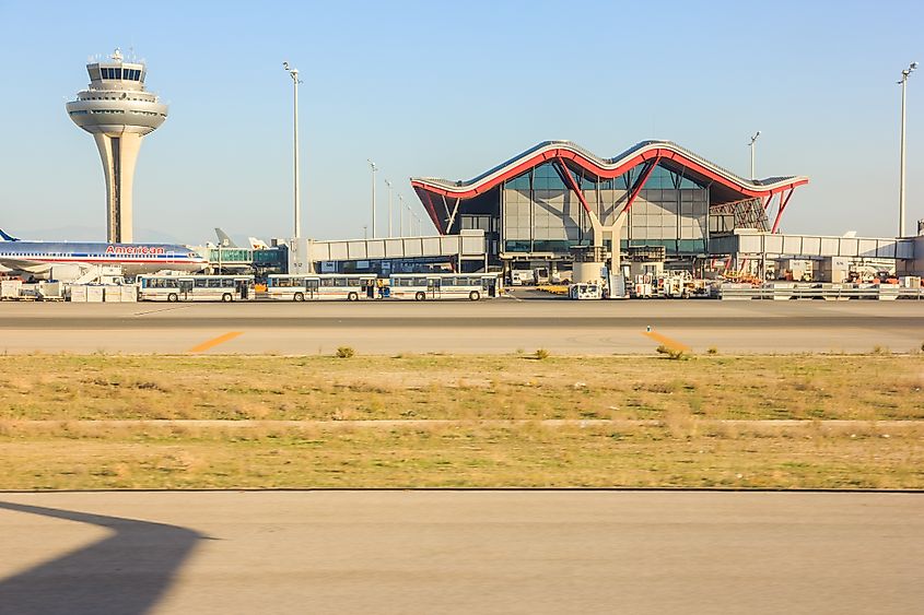 Madrid, SpainT4 terminal and control tower, Adolfo Suarez Madrid Barajas Airport