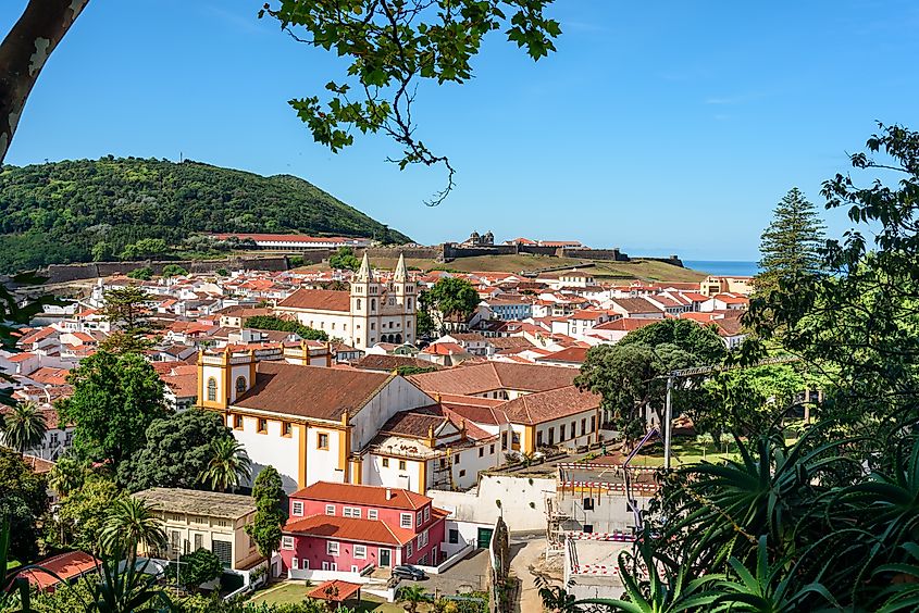 Beautiful view of Angra do Heroísmo, Portgual.