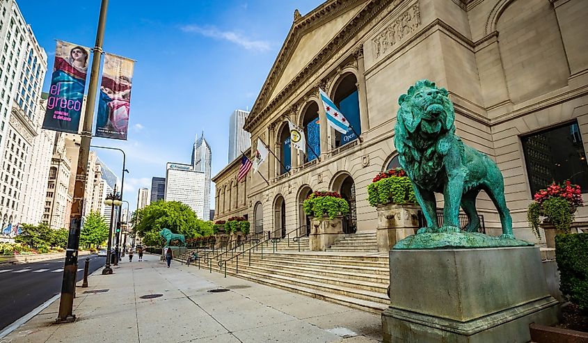 Art Institute of Chicago Exterior, Chicago, Illinois.