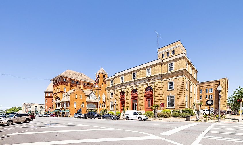 The municipal building in Americus, Georgia on the historic district