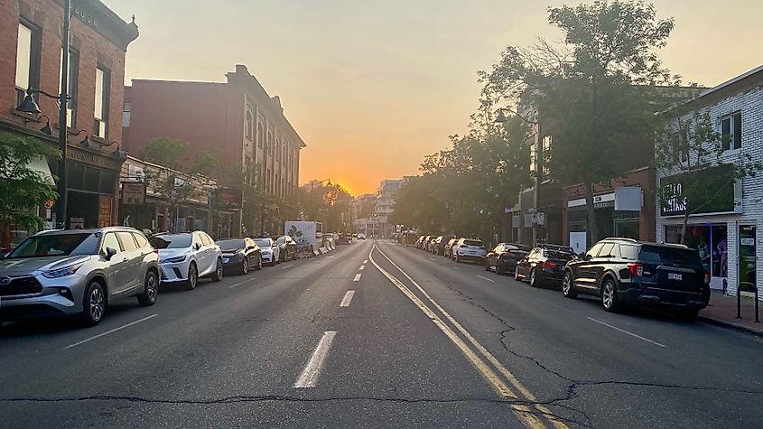 The sun sets on one of Calgary's coolest neighborhoods: Inglewood. 