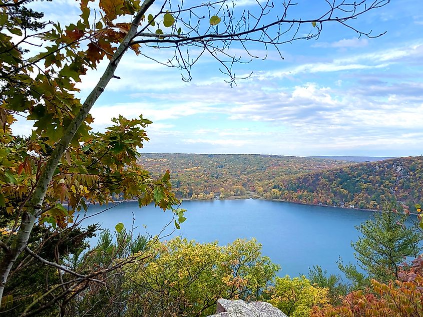 A shot from within the forest on Devil’s Lake capturing the beauty of autumn in Wisconsin.