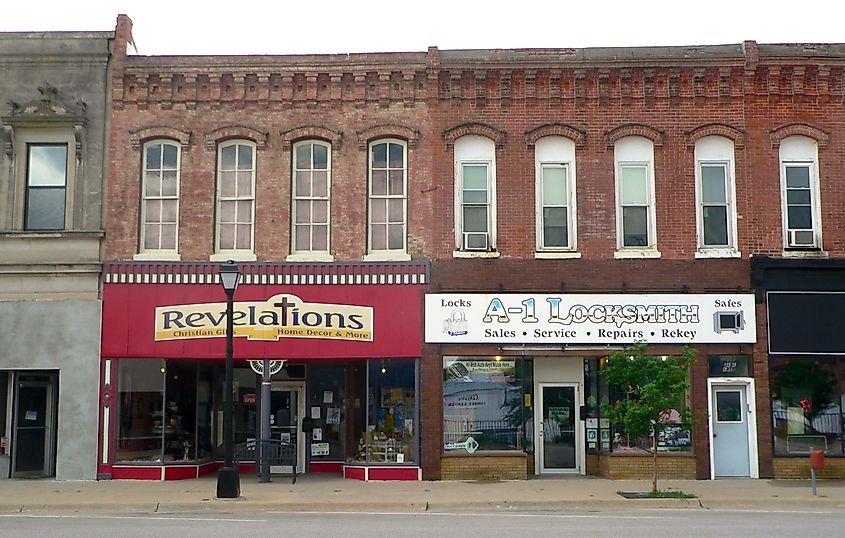 Downtown Nebraska City, Nebraska.