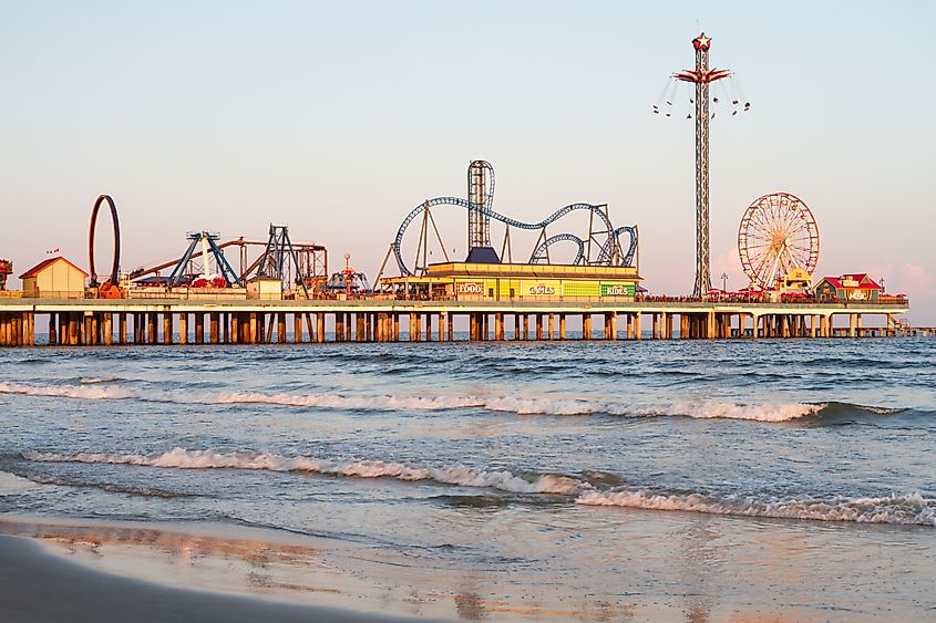 An amusement park in Galveston Island, Texas.