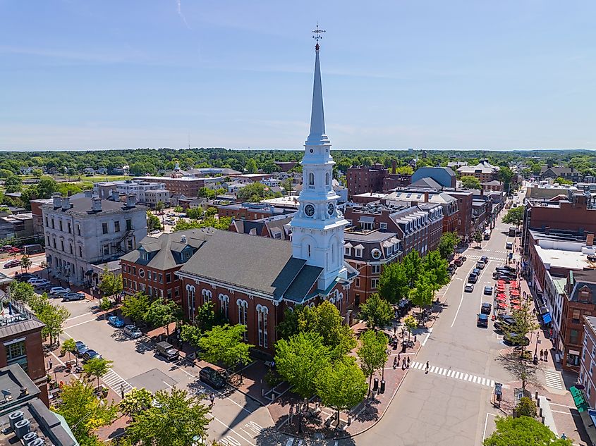 Market Square in Portsmouth, New Hampshire.