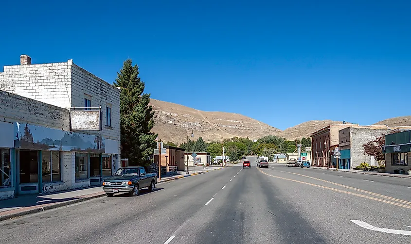 Arco, Idaho, with Number Hill in the background.