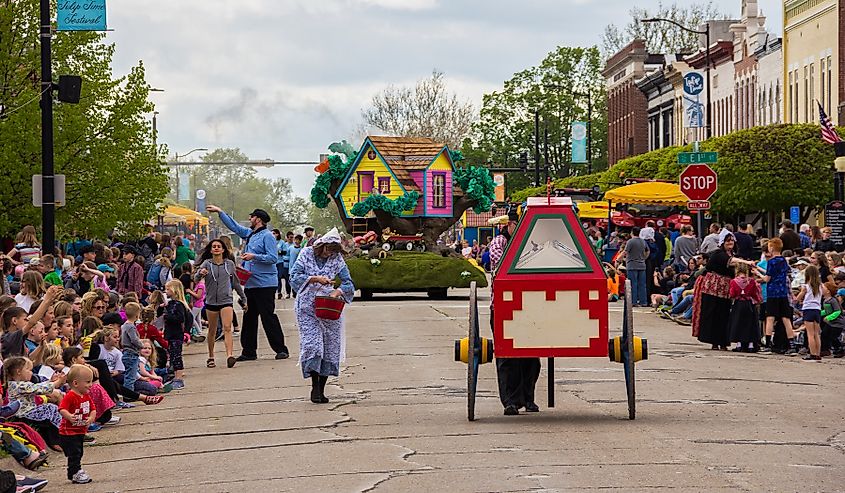 Tulip Time Festival Parade in Pella, Iowa.