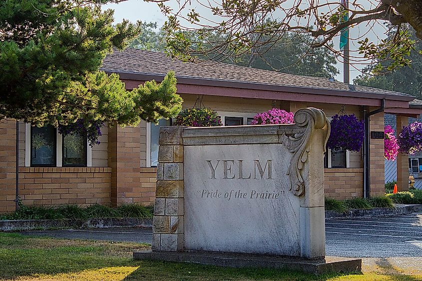 The city hall building in Yelm, Washington.