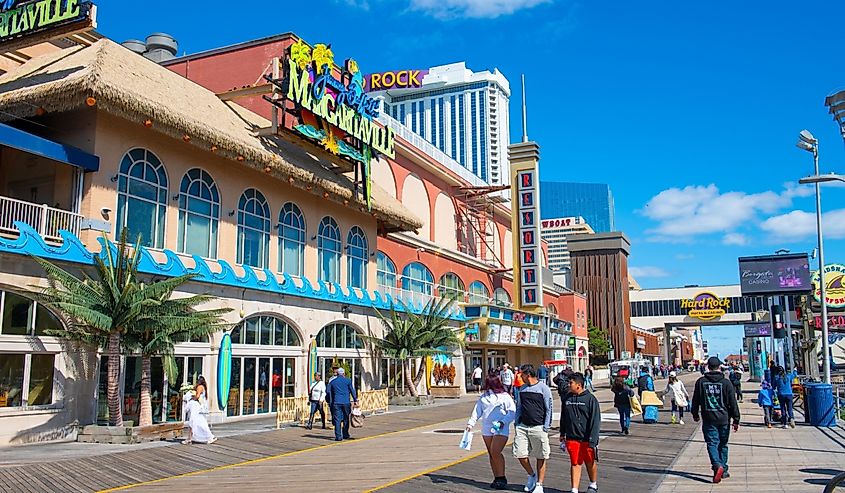 Boardwalk at Resorts Casino Hotel in Atlantic City, New Jersey NJ