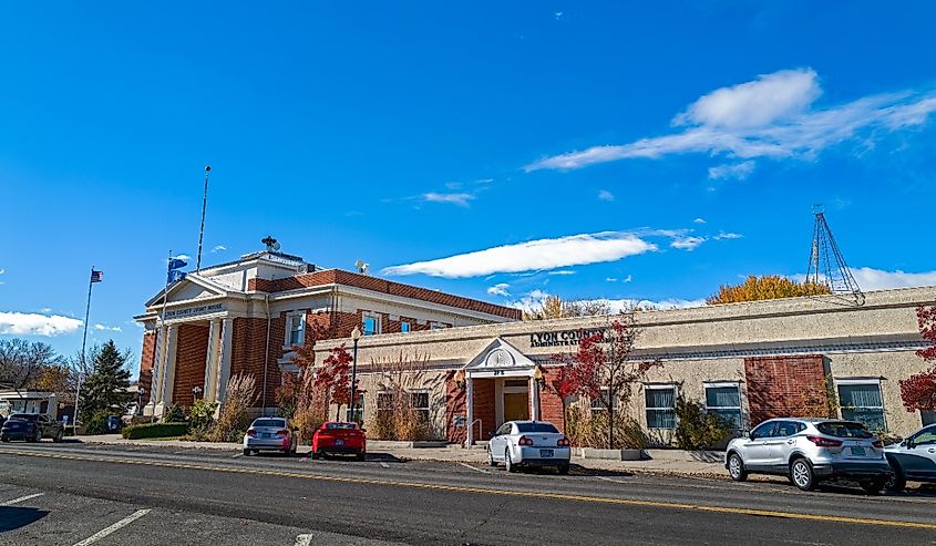 The Lyon County Courthouse and Administrative Complex in Yerington, Nevada.