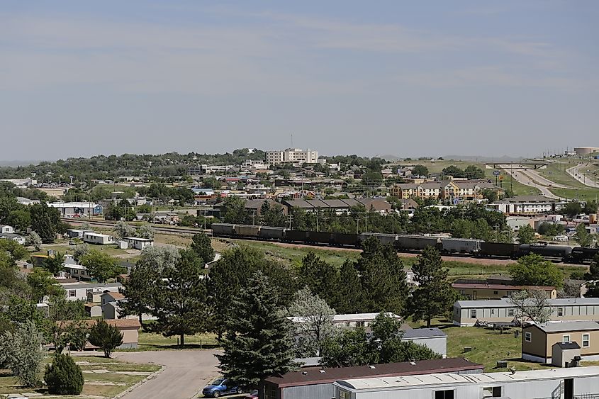 View of Gillette, Wyoming, from Overlook Park, showcasing the town and surrounding landscape