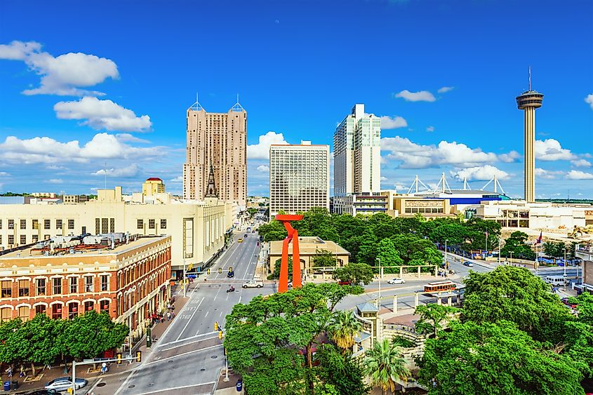 View of San Antonio in Texas.
