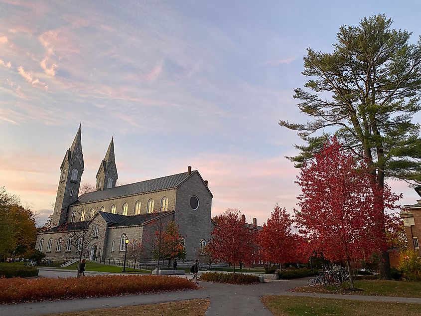 Bowdoin college in the fall of 2019.