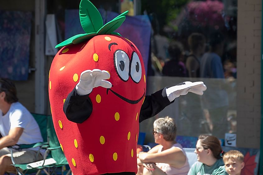 Strawberry Festival Grand Parade moves down Main Street in downtown Lebanon.