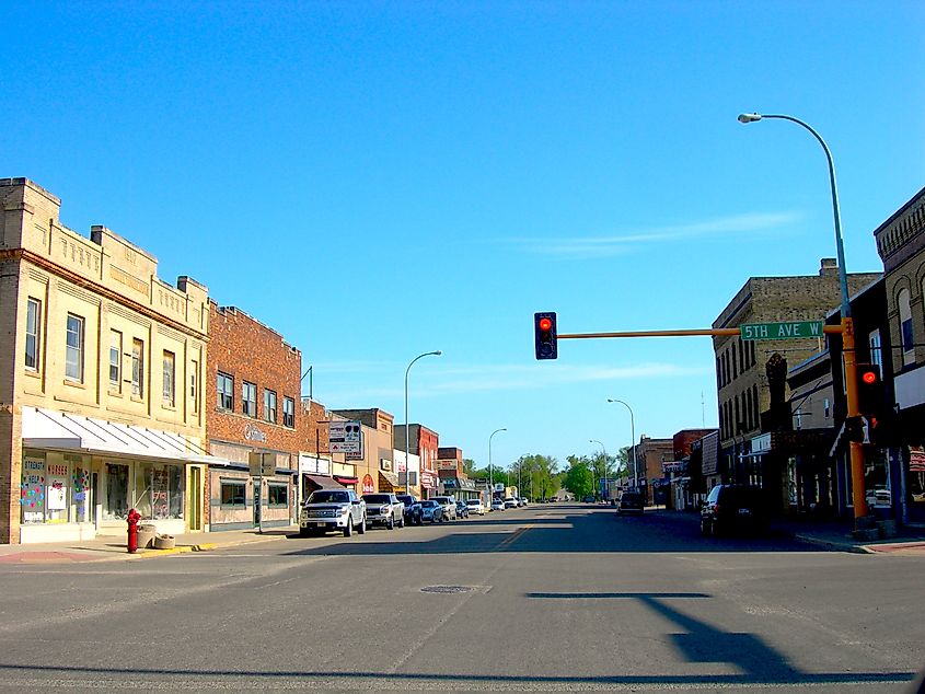 Main Street in Lisbon, North Dakota