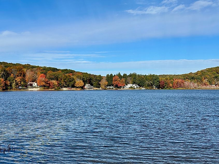 View of Cedar Lake in Chester, Connecticut.