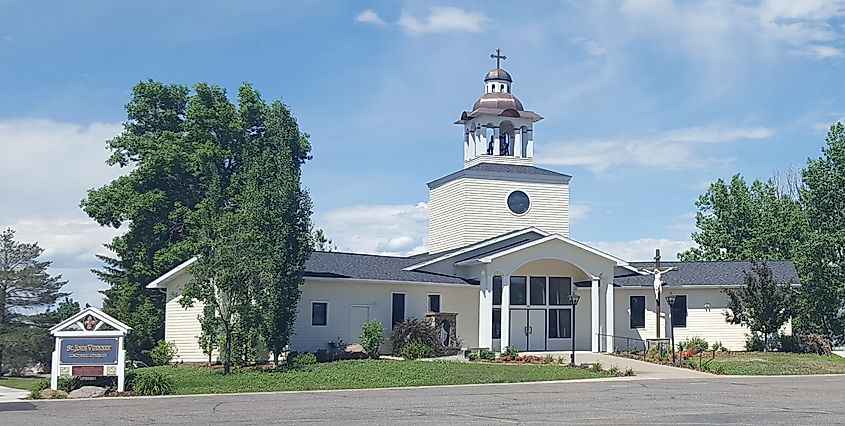 Saint John Vianney Catholic Church in Belgrade, Montana.