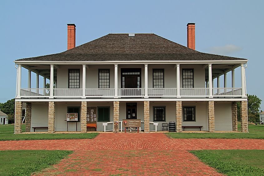 A historic U.S. army outpost in Fort Scott, Kansas.