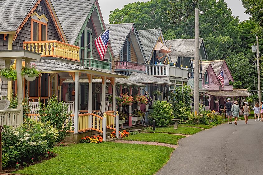 The Gingerbread Houses in Oak Bluffs on Martha's Vineyard.