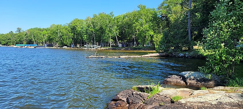 Coast of Pine Lake in Wisconsin.