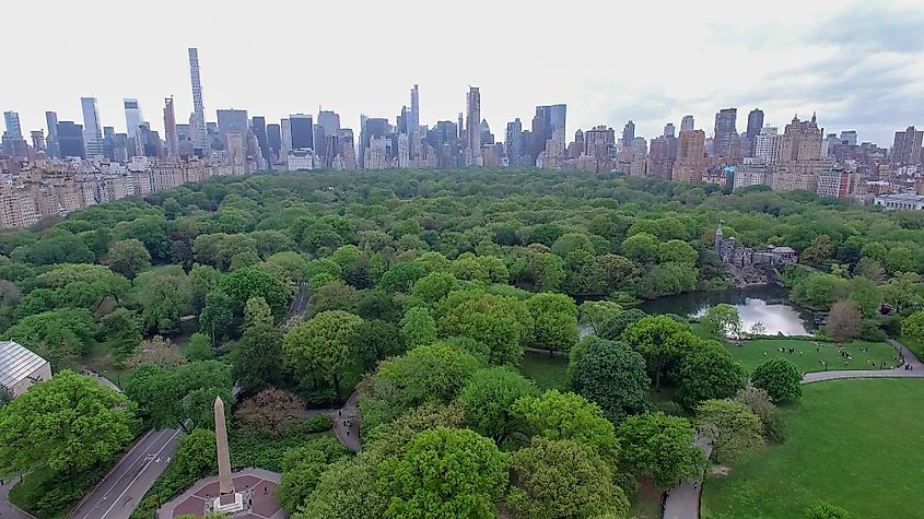 Drone photo of Central Park. Image Credit CucombreLibre via Wikimedia.