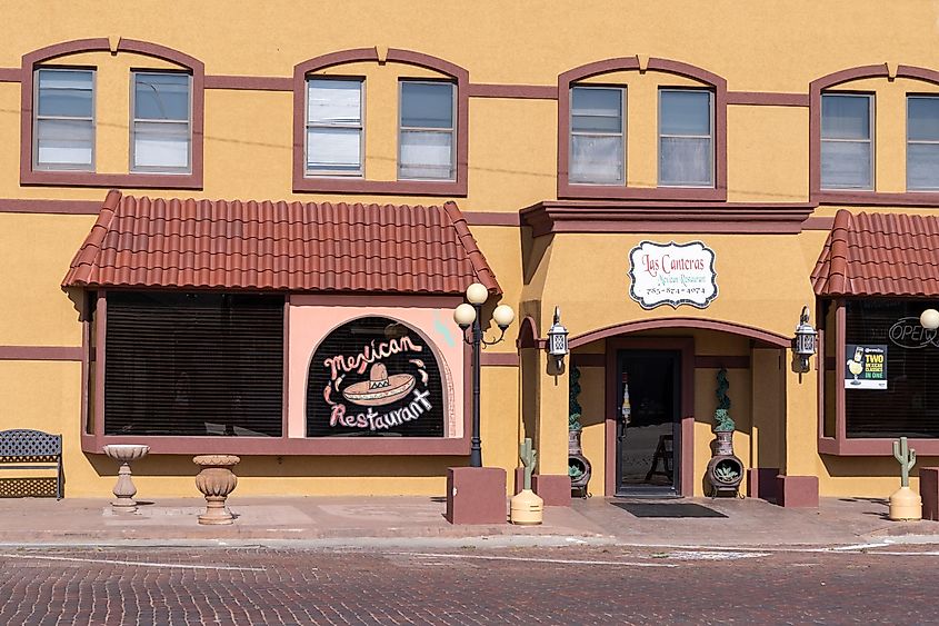 Norton, Kansas - Exterior of the Las Canteras Mexican Restaurant.