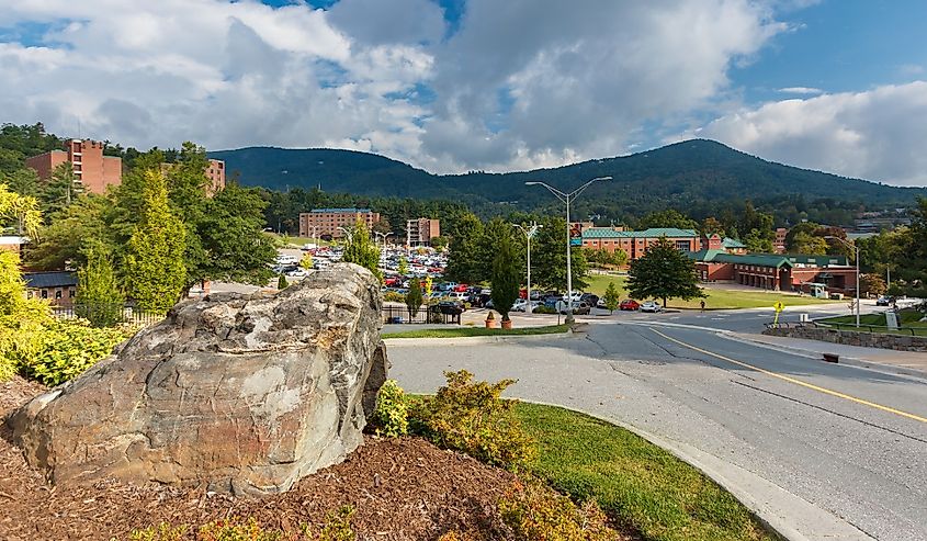 Appalachian State University campus in Boone, North Carolina.