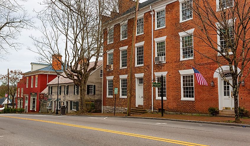Historical section of Abingdon, Virginia