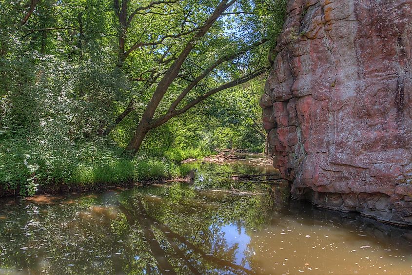 Devil's Gulch, located By Garretson, South Dakota, is where Famous Outlaw Jesse James jumped across.