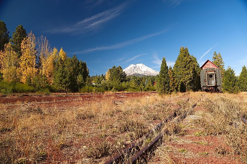 Mount Shasta, as seen from McCloud, California