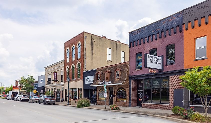 The old business district on Jefferson Avenue in Effingham.